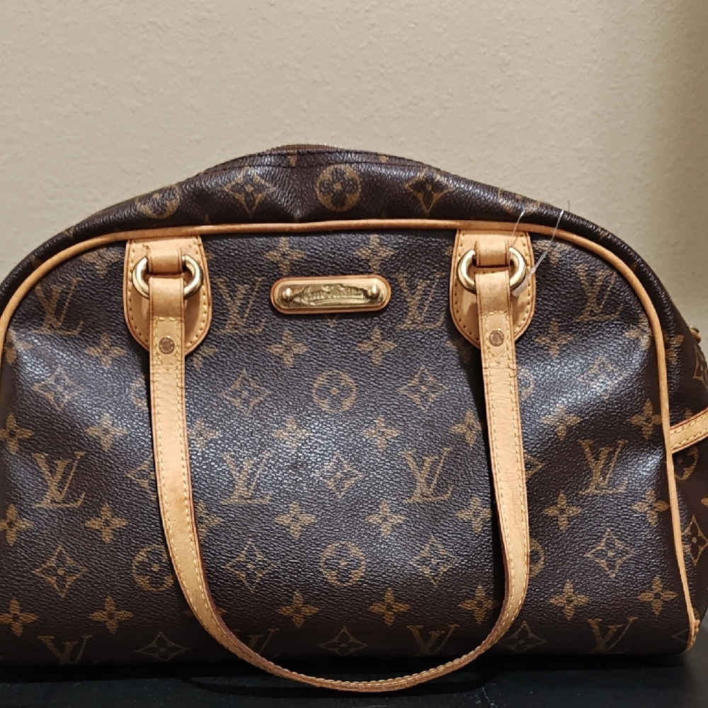Louis Vuitton Brown Monogram Handbag Montorguiel